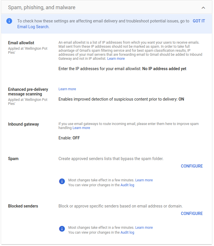 Google Workspace Spam Scanning Google Workspace Spam Scanning